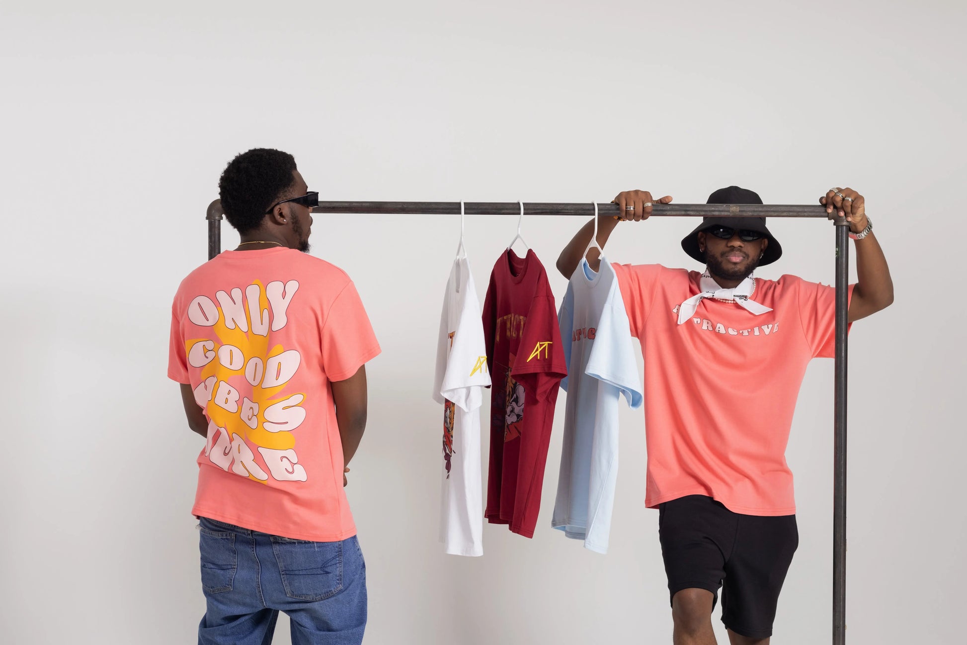 "ONLY GOOD VIBES" TEE (PINK) Attractive Boutique